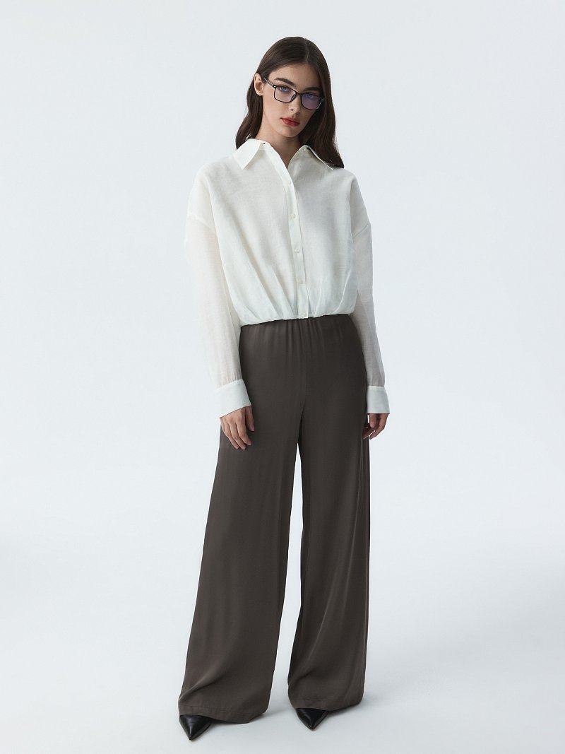 Укороченная блуза из лиоцелла