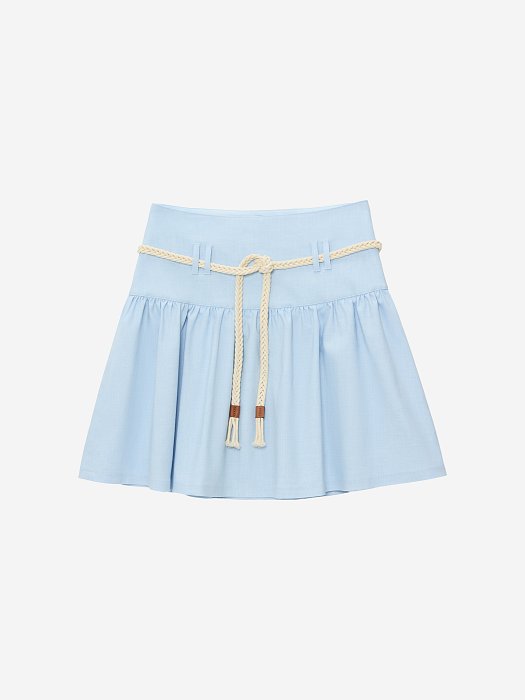 Расклешенная юбка со льном: фото №5