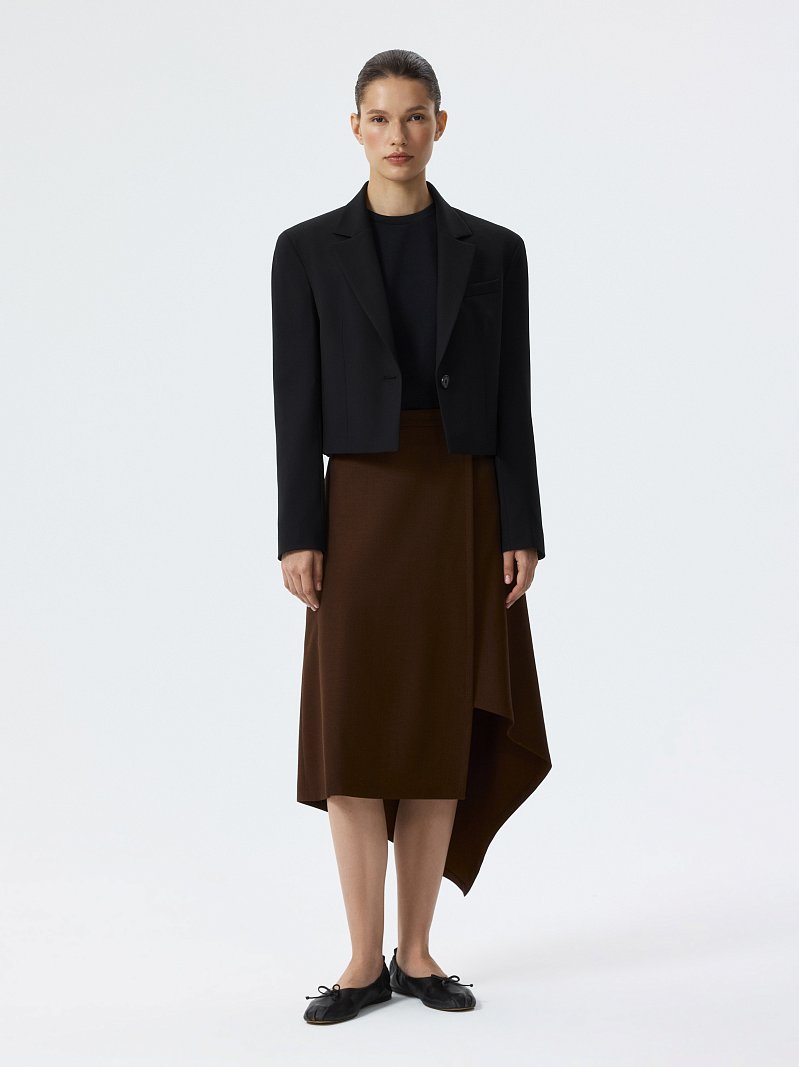 Асимметричная юбка на запах