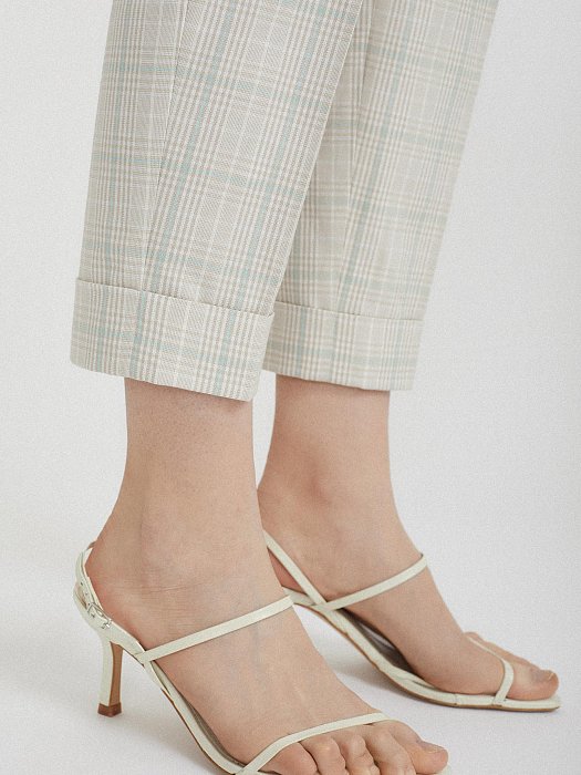 Брюки в клетку из хлопка: фото №5