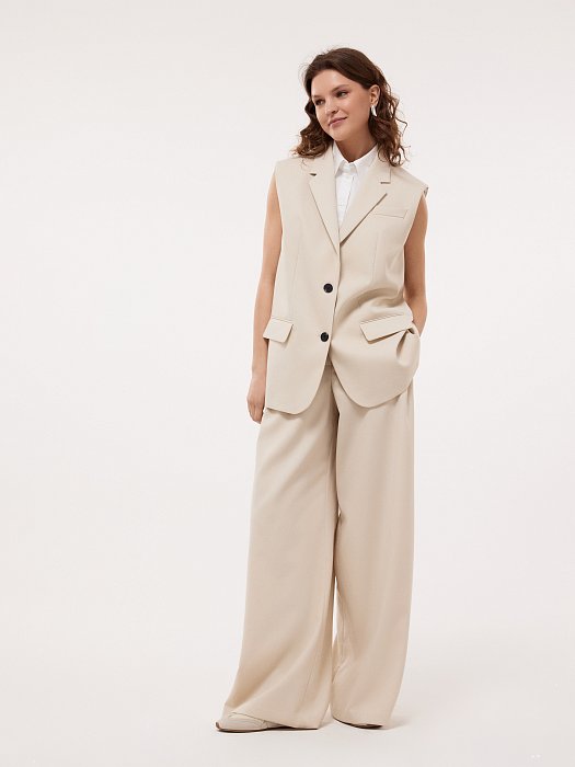 Прямой жилет оверсайз: фото №2