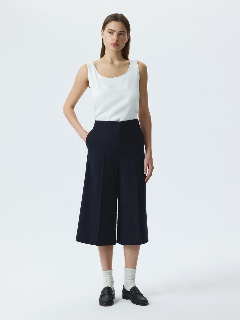 Кюлоты из фланели в полоску