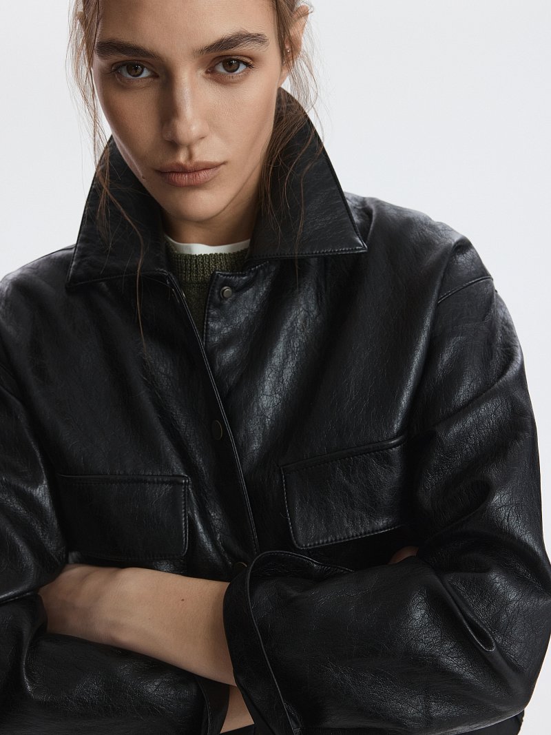 Куртка из искусственной кожи