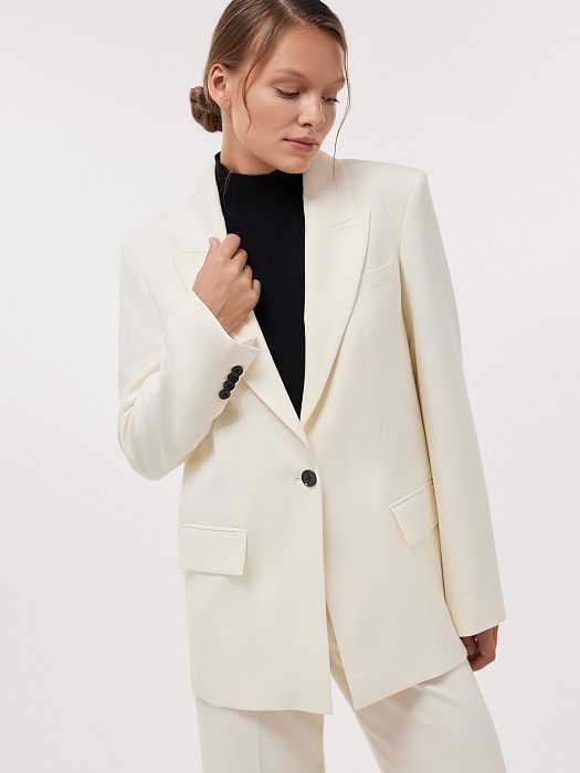 Удлиненный жакет на пуговице (Р158): фото №2