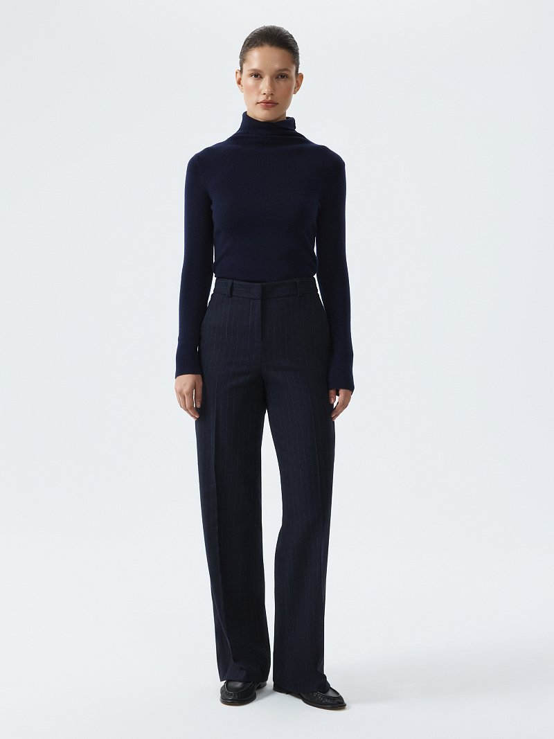 Брюки из фланели в полоску