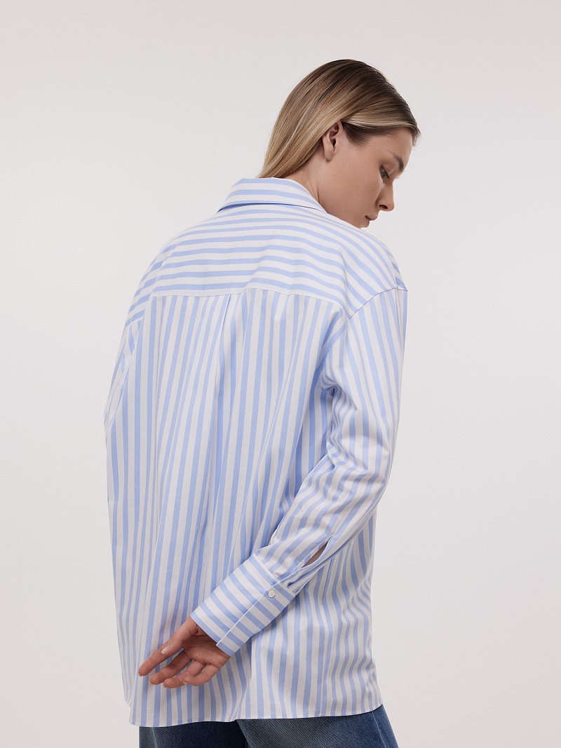 Рубашка в широкую полоску