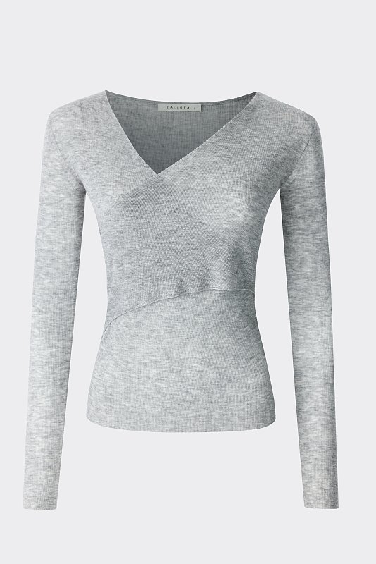 Шерстяной джемпер на запах