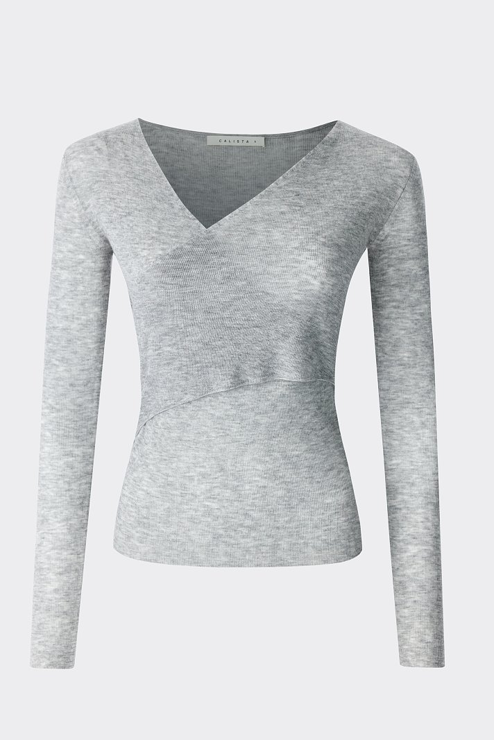 Шерстяной джемпер на запах