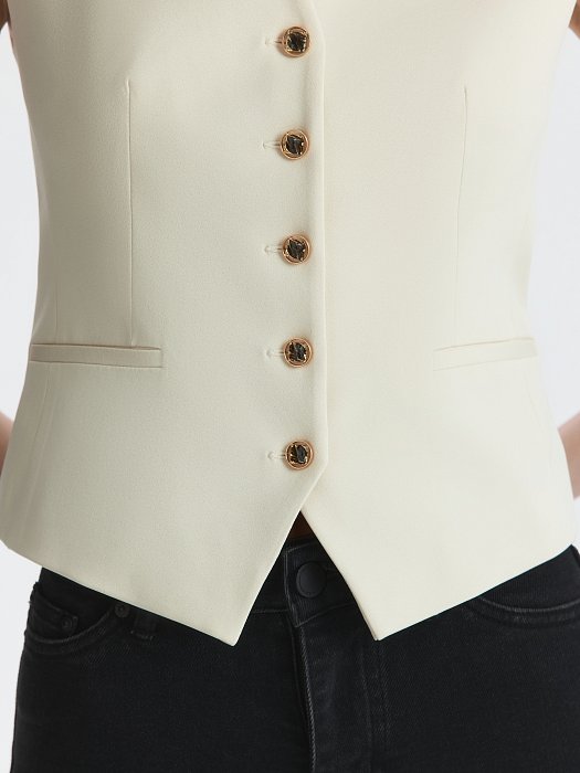 Атласный жилет с рукавами: фото №3