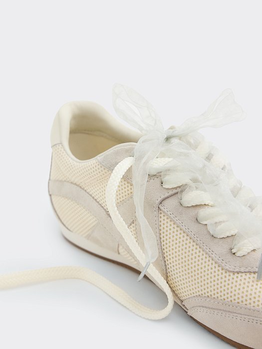 Сетчатые кеды с замшей: фото №5