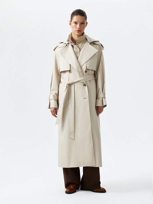 Плащ со съемным жилетом и капюшоном: фото №4