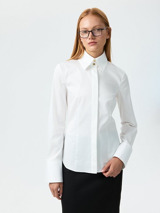 Приталенная блуза из хлопка: фото №2