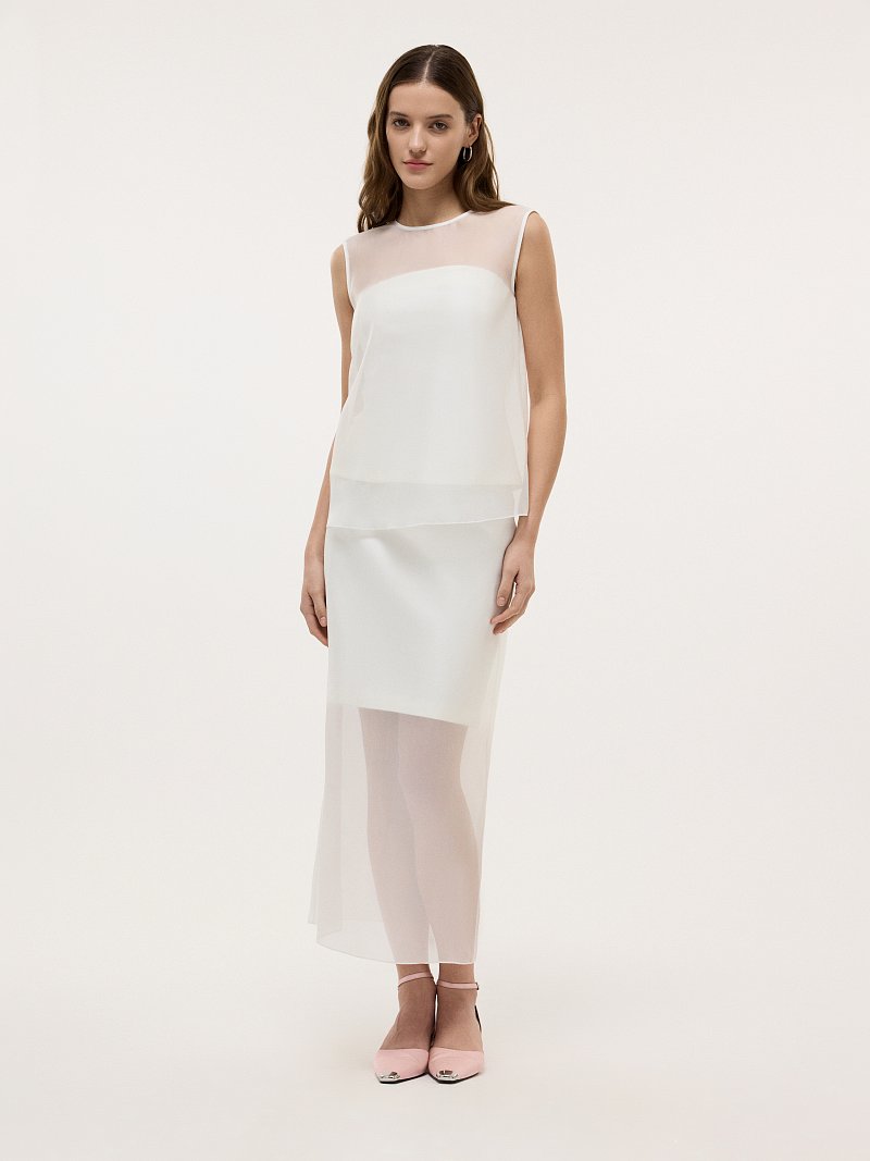 Юбка-миди из органзы