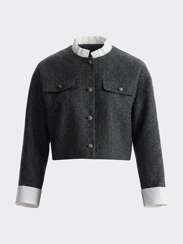 Укороченный жакет со съемными деталями