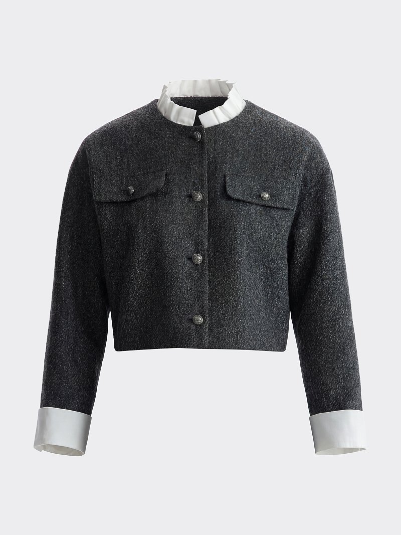 Укороченный жакет со съемными деталями