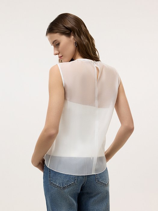 Топ со съемной органзой: фото №3