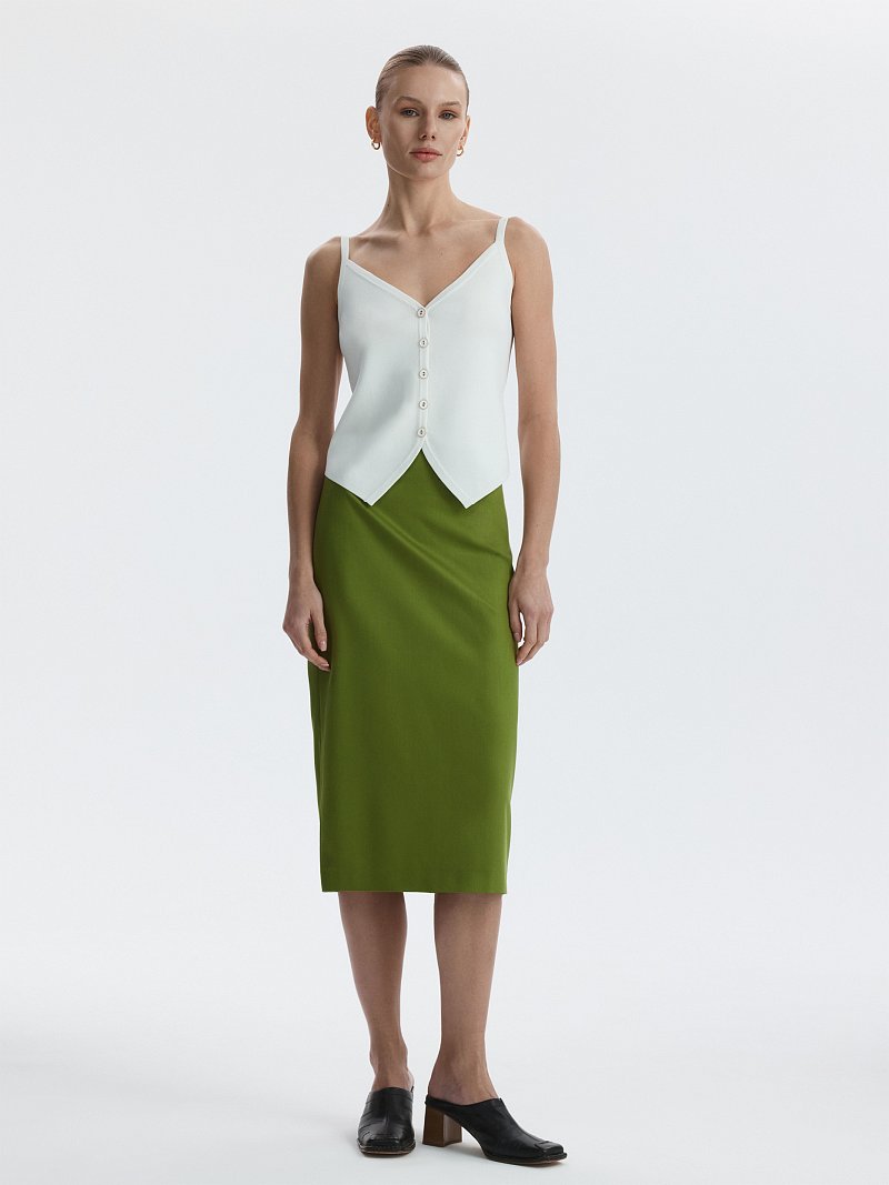 Вязаный топ на бретелях