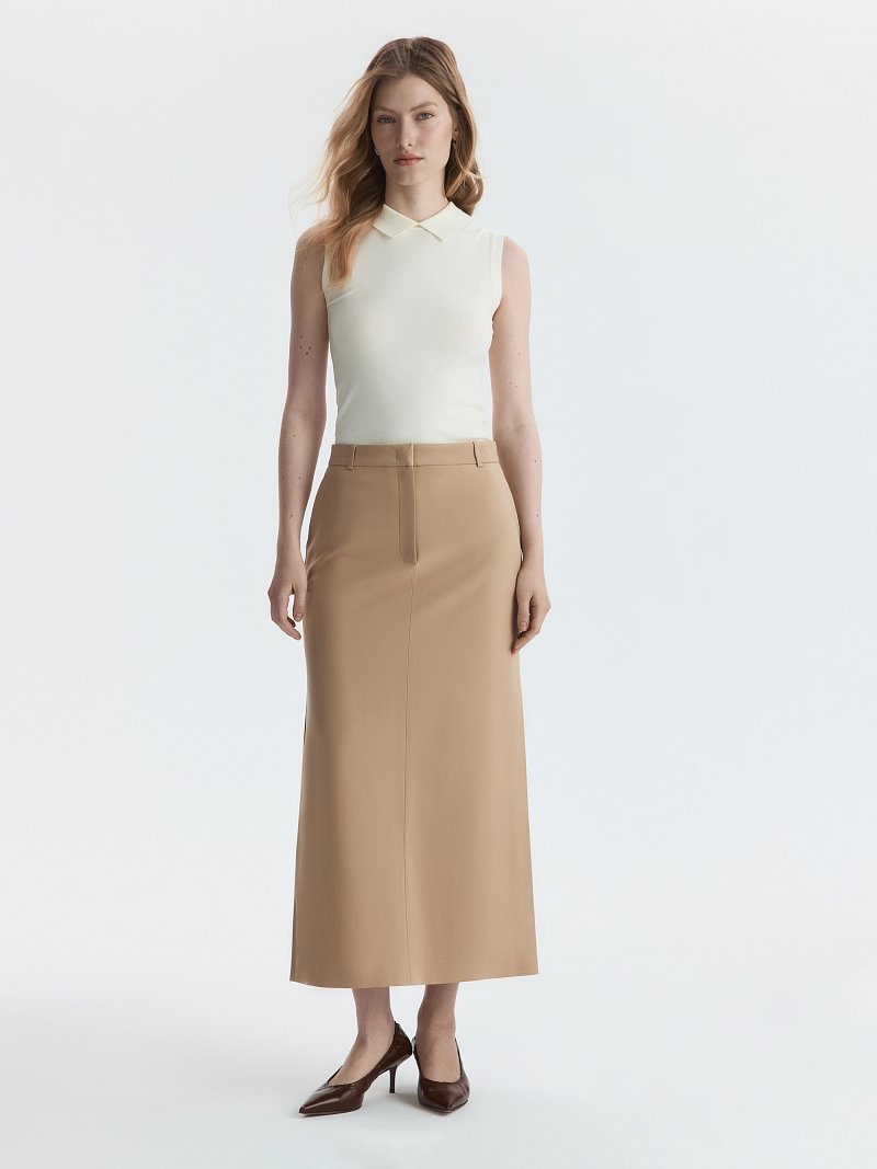 Прямая юбка из вискозы