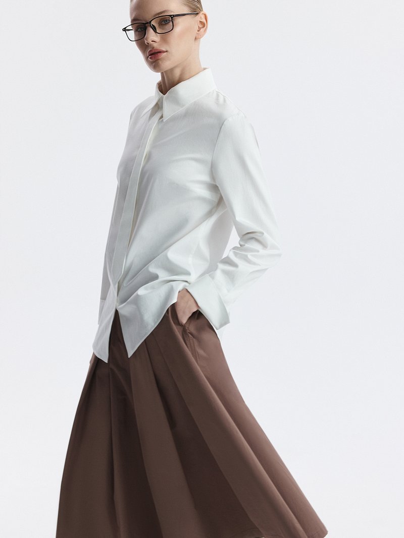 Юбка в складку из хлопка