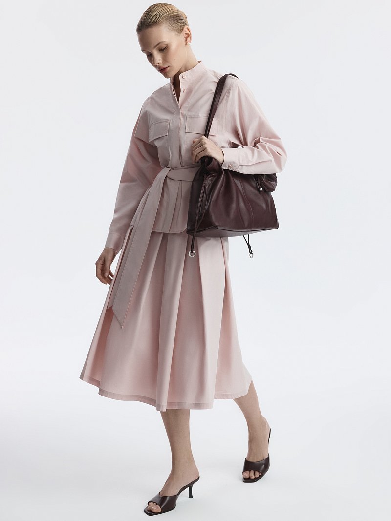 Блуза из 100% хлопка с поясом