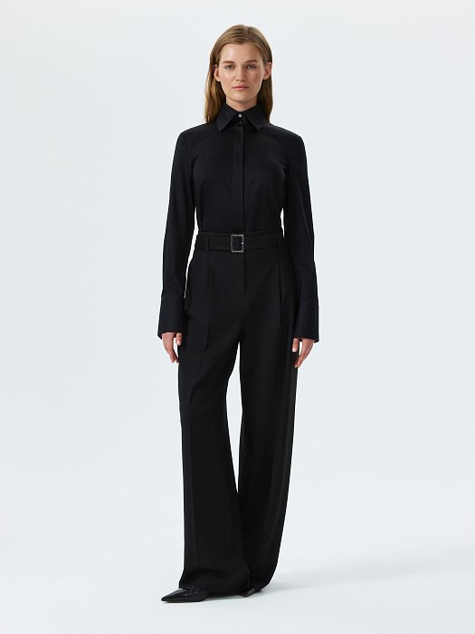 Широкие брюки с поясом: фото №5