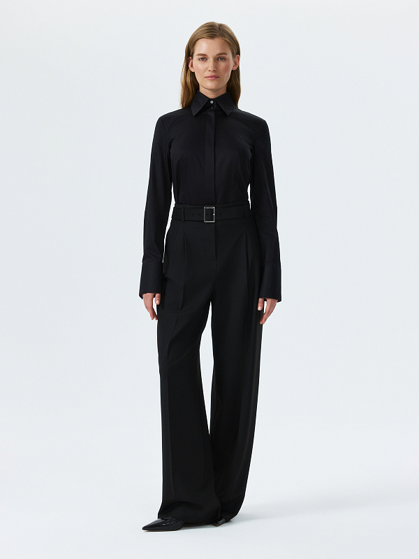 Широкие брюки с поясом