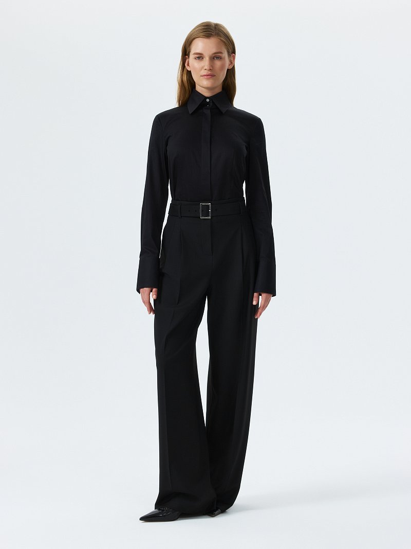 Широкие брюки с поясом