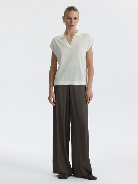 Вязаное поло из вискозы: фото №2