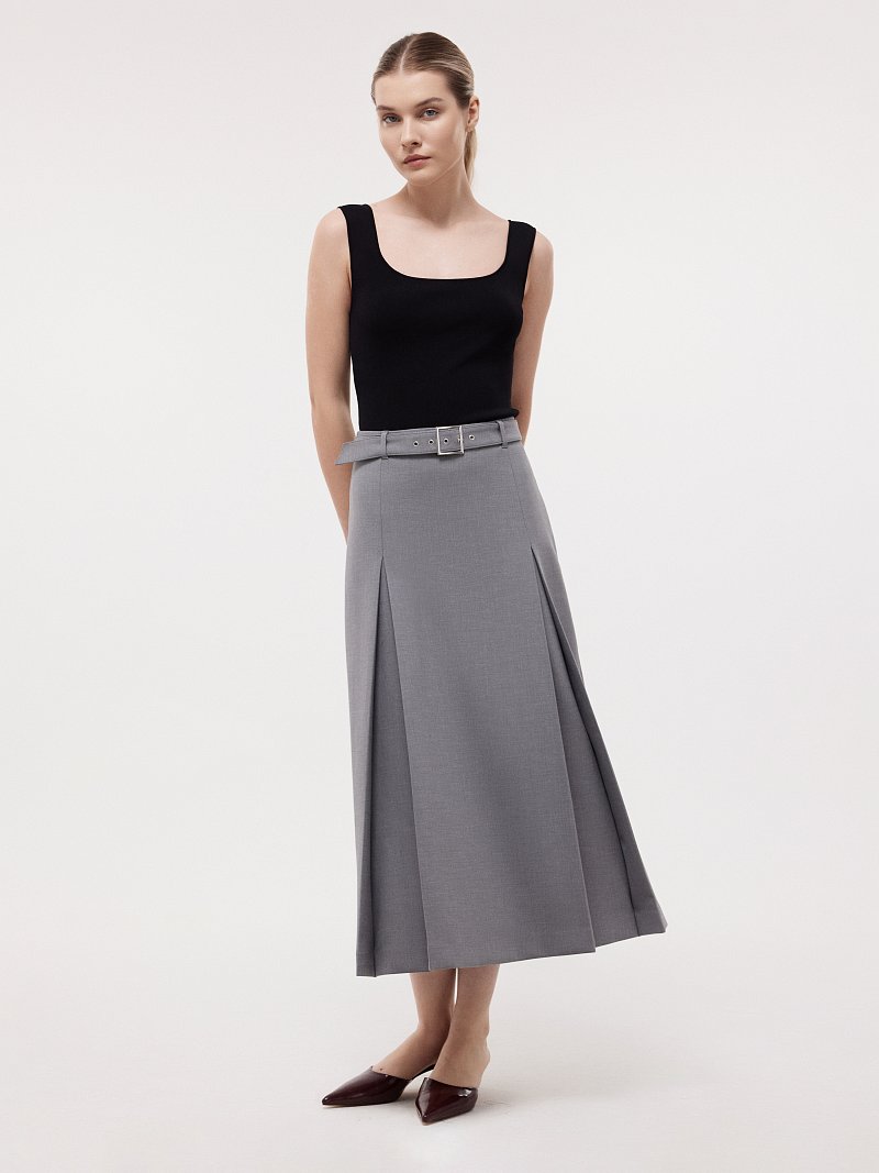 Юбка-миди со складками