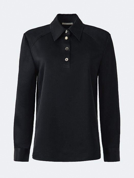 Атласная блуза-поло (Р158): фото №7