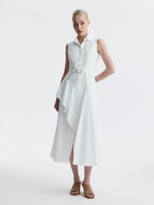 Асимметричное платье из хлопка: фото №2