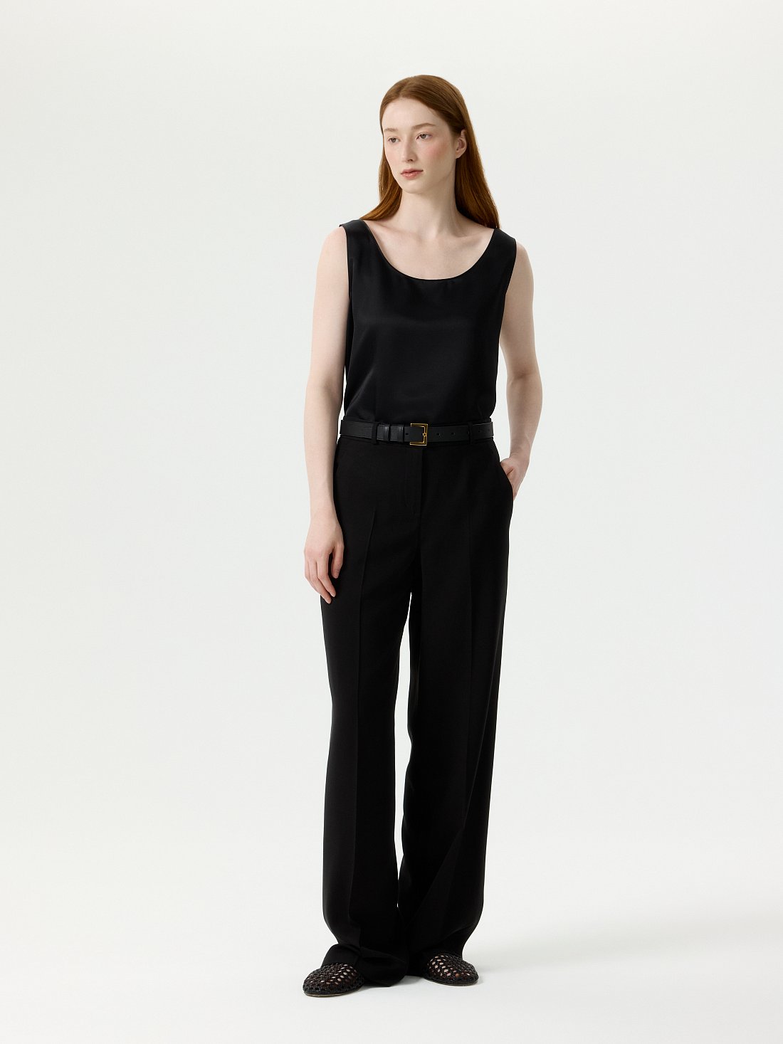 Костюмные брюки из лиоцелла: фото №1