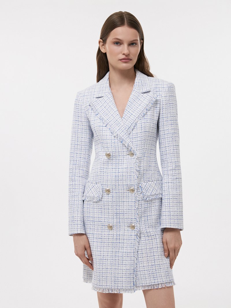 Двубортное платье из твида