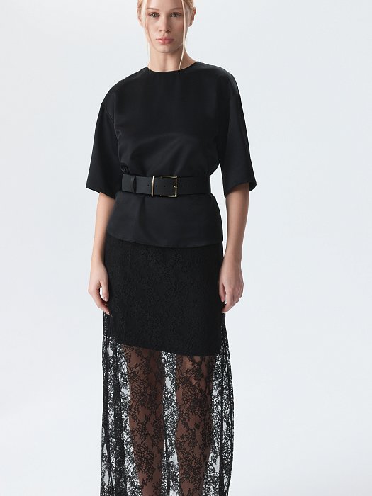 Двойная юбка со съемным кружевом: фото №2