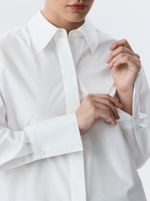 Свободная рубашка из хлопка: фото №4