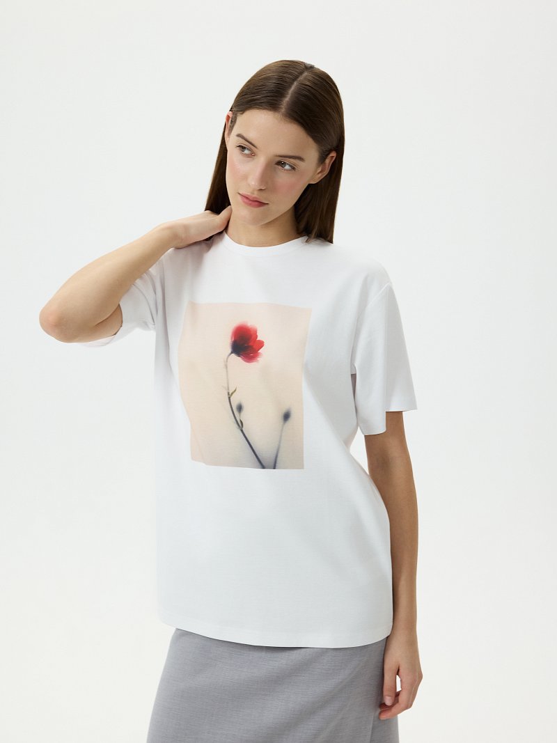 Футболка из 100% хлопка с фотопринтом