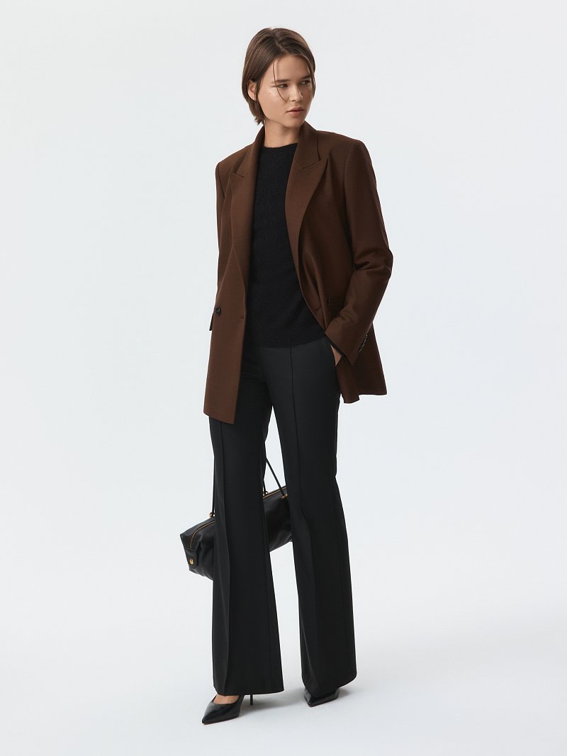 Двубортный удлиненный жакет