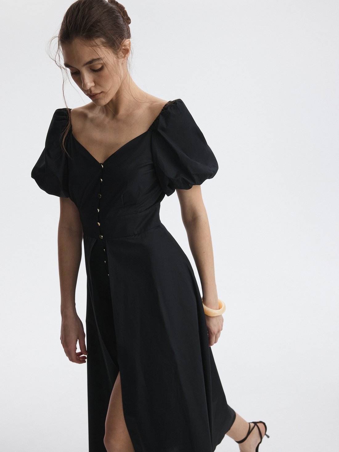 Асимметричное платье из хлопка: фото №1