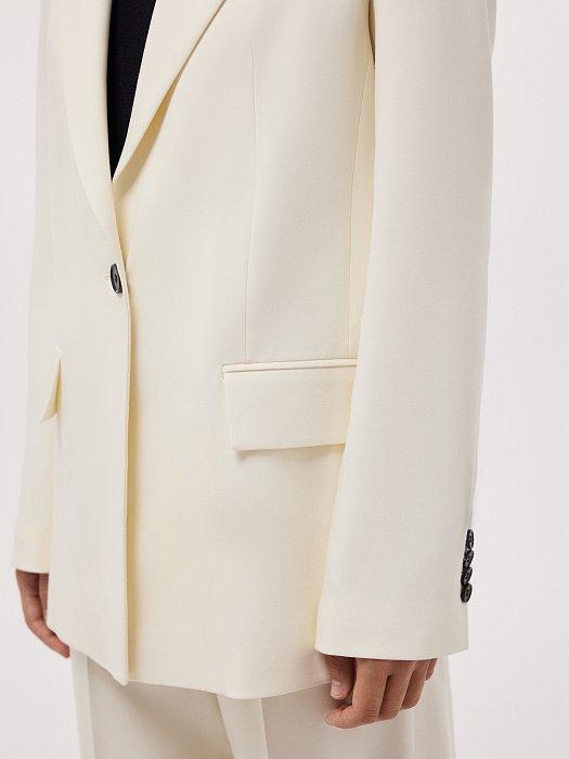 Удлиненный жакет на пуговице (Р158): фото №3