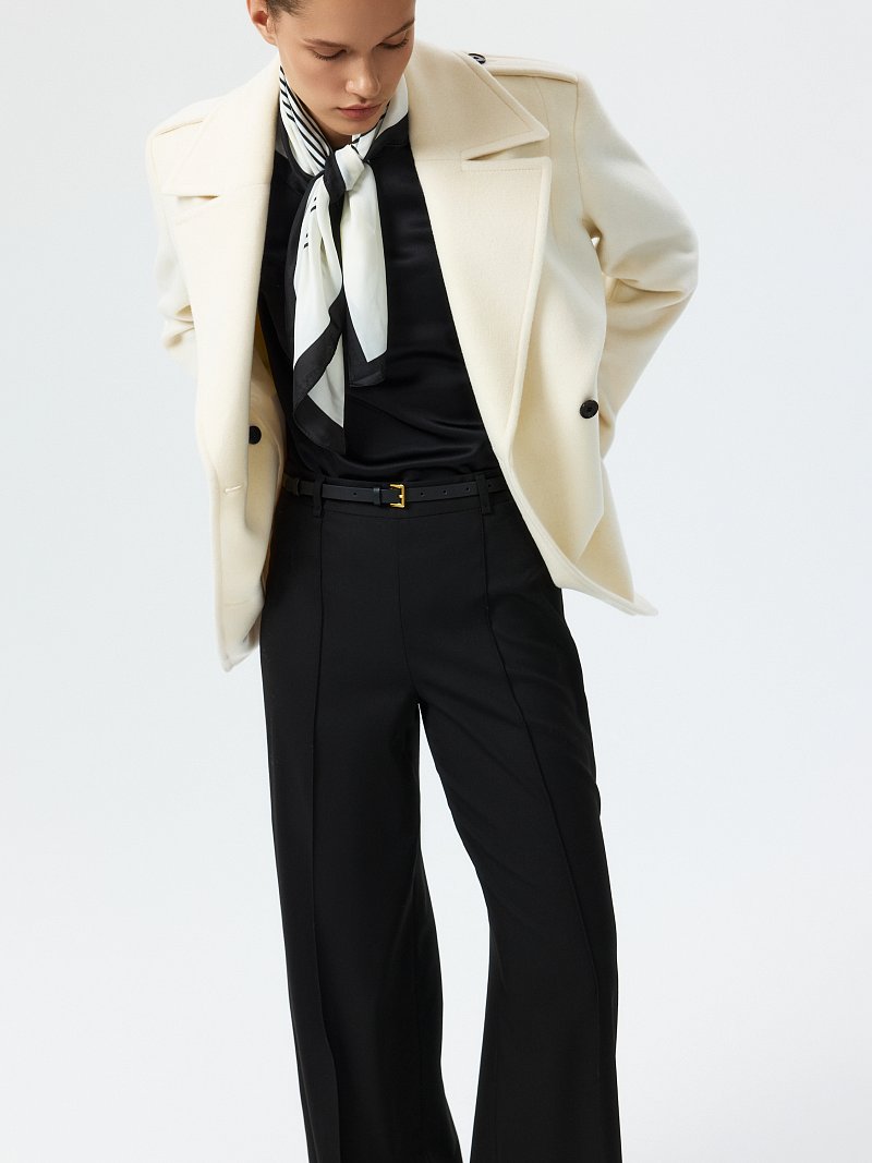 Широкие брюки «в елочку»