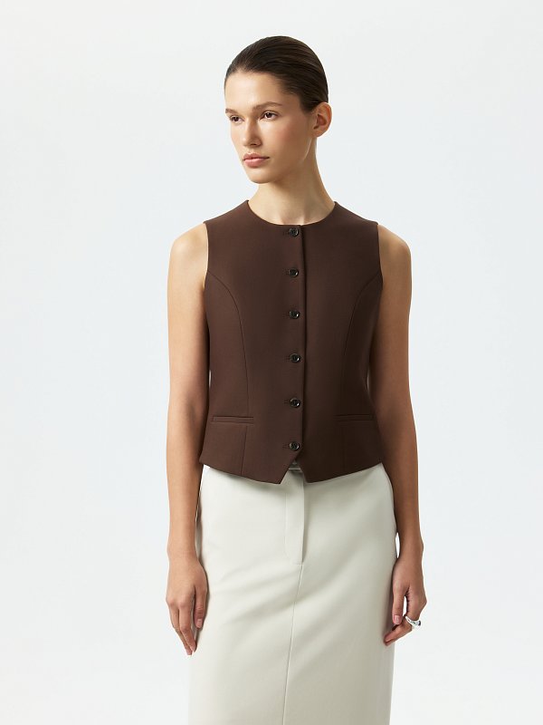 Костюмный жилет из хлопка