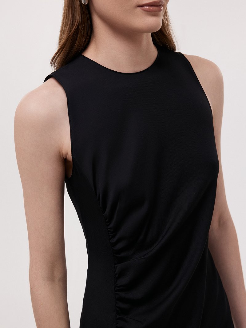 Платье-мини с драпировками