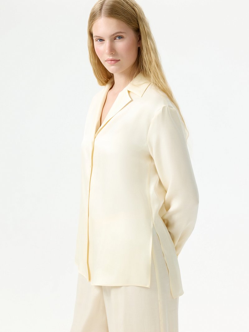 Атласная блуза оверсайз