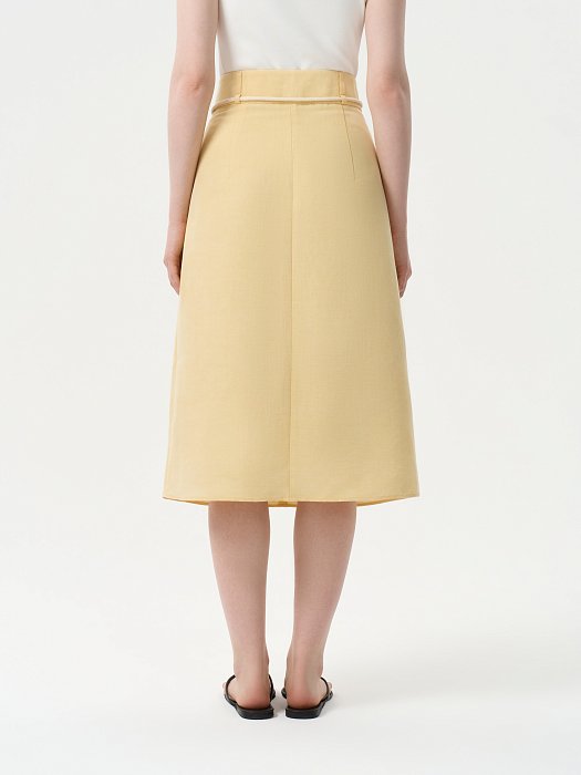 Юбка-миди со льном: фото №4
