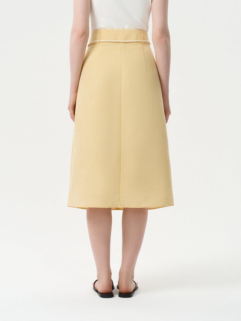 Юбка-миди со льном