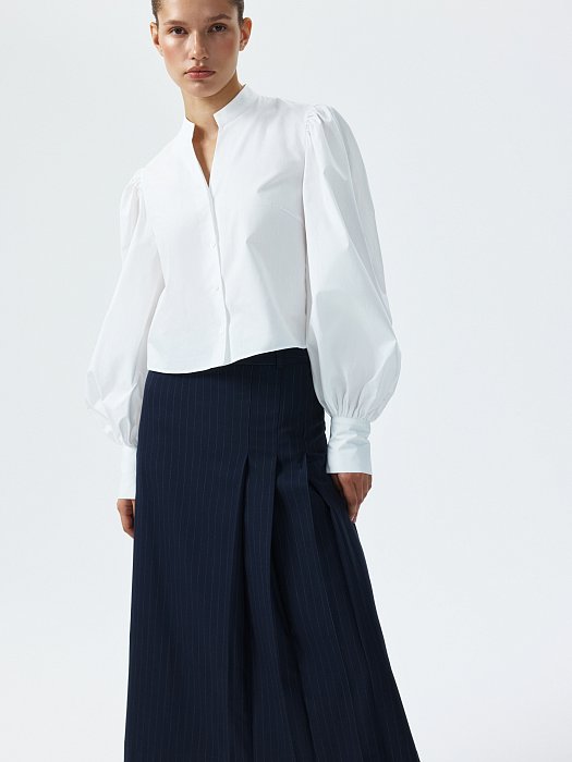 Юбка в полоску со складками: фото №5