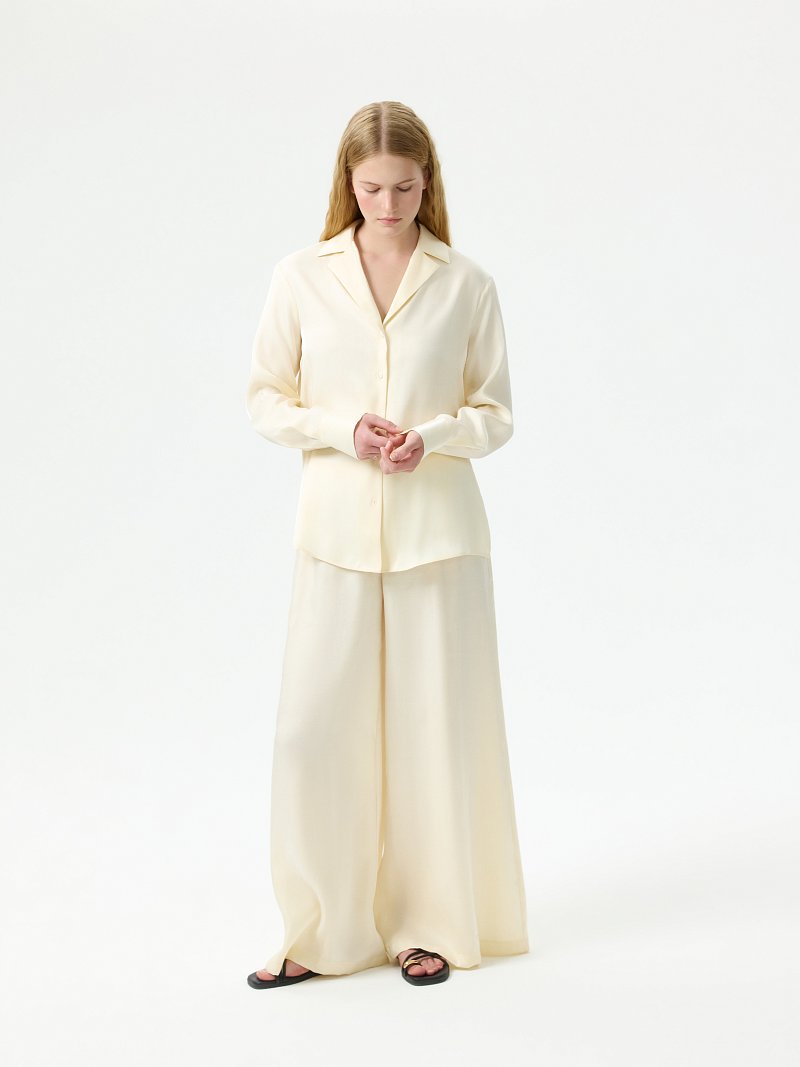 Атласная блуза оверсайз