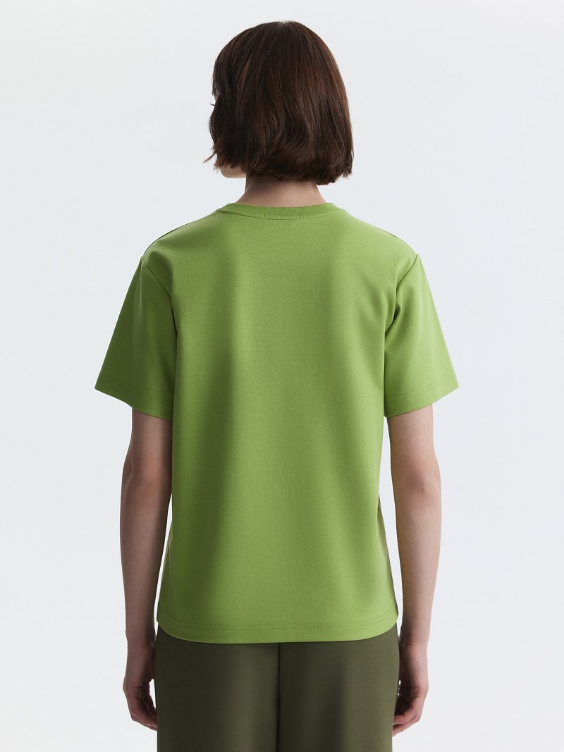 Однотонная футболка из 100% хлопка 