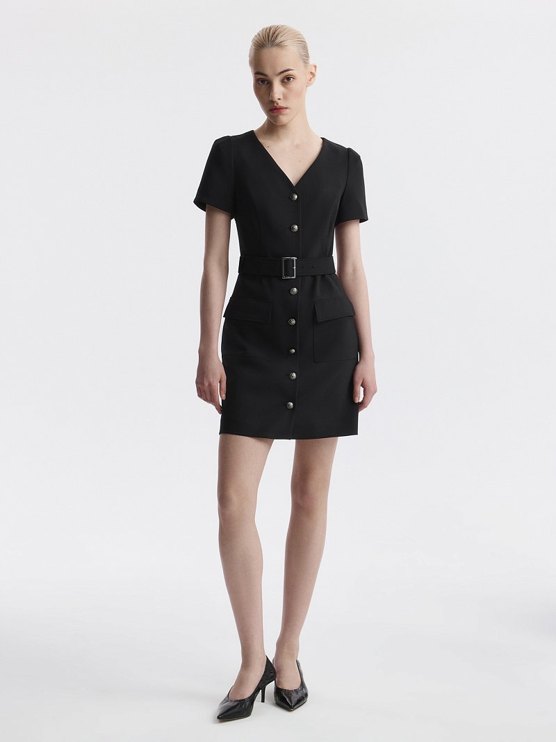 Платье-мини из хлопка