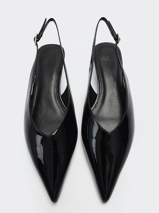 Лаковые туфли с открытой пяткой: фото №4